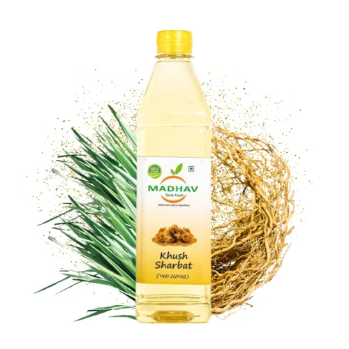 Khus Vetiver Sharbat 700ml - cooling herbal syrup | Vrukshasetu