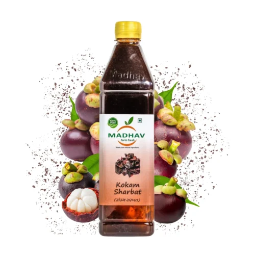Kokum Sharbat 700ml - tangy natural fruit syrup | Vrukshasetu